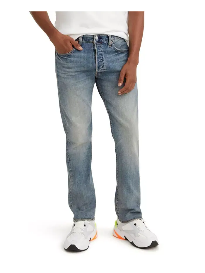 Мужские джинсы 501 Original Fit с застежкой на пуговицах и эффектом стрейч Levi's