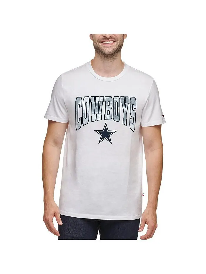 Мужская белая футболка с вышивкой Dallas Cowboys Tommy Hilfiger — изображение 1 из 3, белый