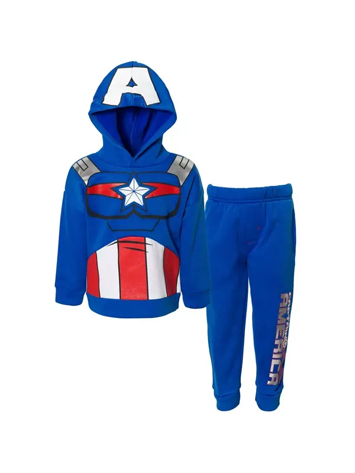 Детский спортивный комплект с капюшоном Marvel Spider-Man из флиса: худи и брюки Avengers — без цвета