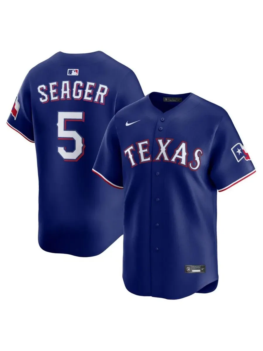 Мужская футболка с коротким рукавом Corey Seager Alternate 2 Limited Nike — изображение 1 из 3, королевский