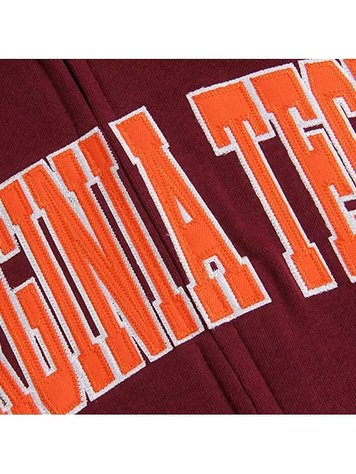 Женская темно-бордовая толстовка Virginia Tech Hokies с арочным именем и молнией по всей длине — изображение 2 из 3