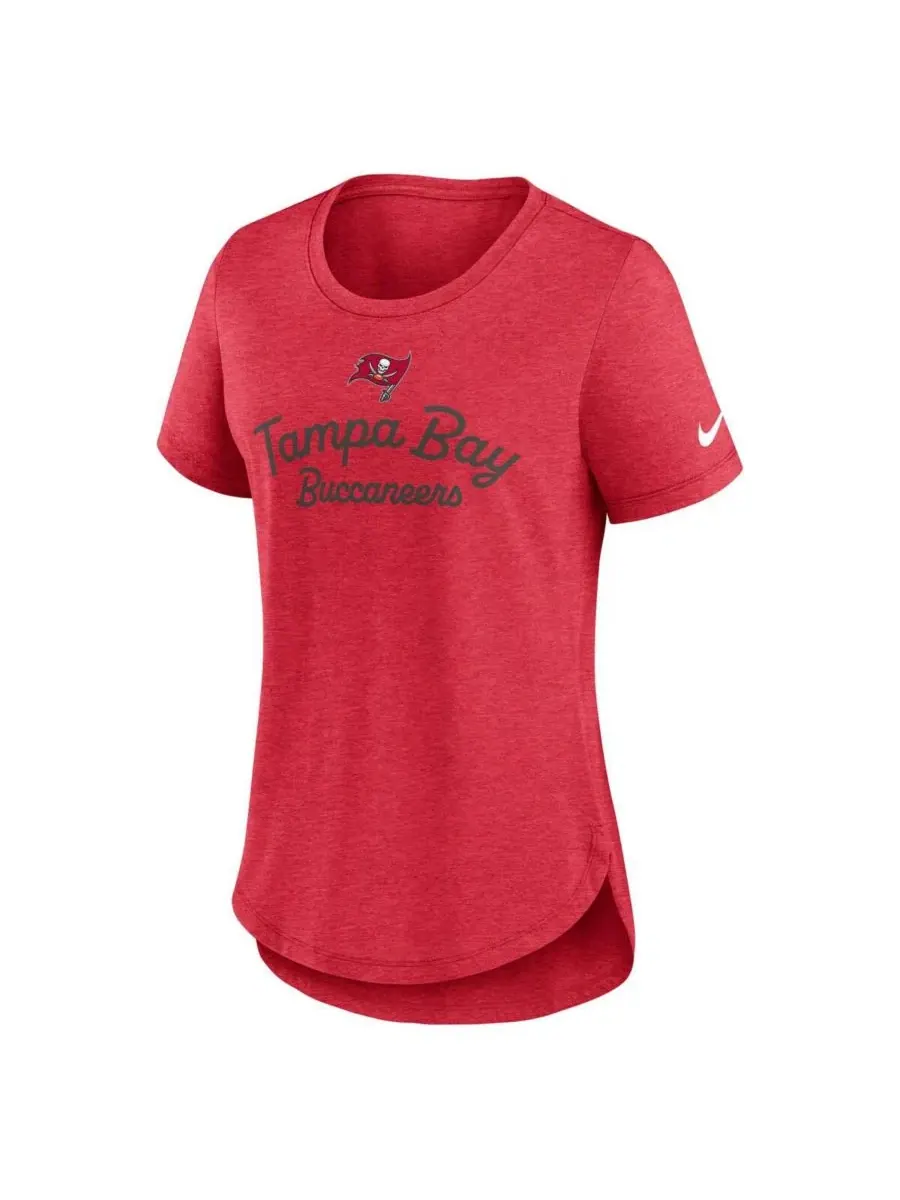Футболка женская с принтом Script Tri-Blend Tampa Bay Buccaneers Nike — изображение 3 из 3, красный