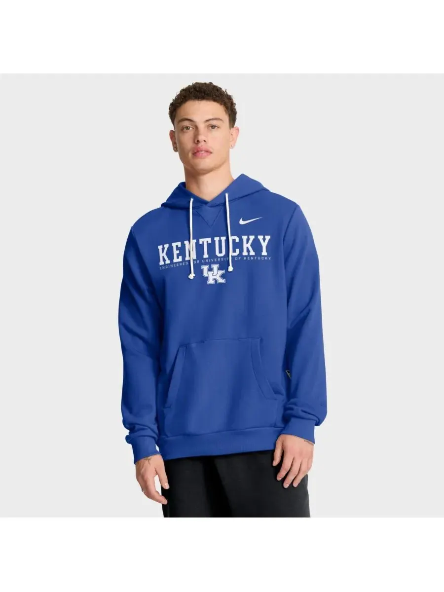 Худи с капюшоном Nike Kentucky Wildcats Sideline Standard Issue Dri-FIT — изображение 1 из 5, королевский
