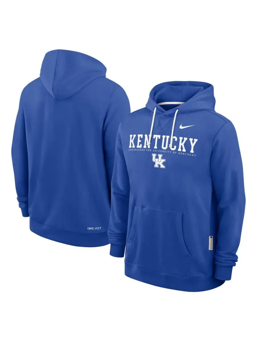 Худи с капюшоном Nike Kentucky Wildcats Sideline Standard Issue Dri-FIT — изображение 2 из 5, королевский