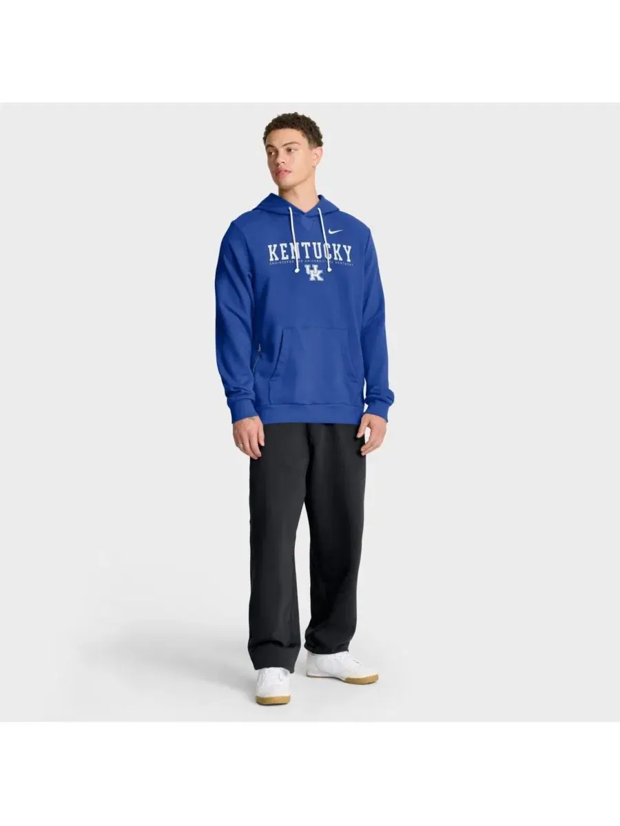 Худи с капюшоном Nike Kentucky Wildcats Sideline Standard Issue Dri-FIT — изображение 4 из 5, королевский