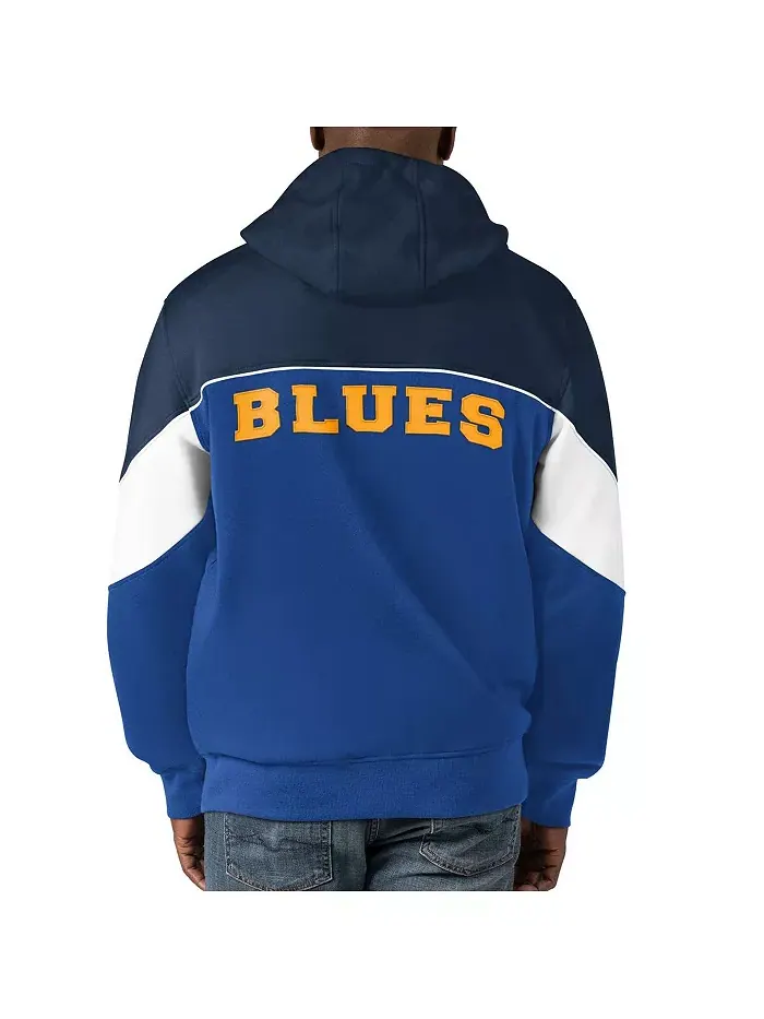Мужская синяя худи с молнией St. Louis Blues Power Forward Starter — изображение 2 из 2