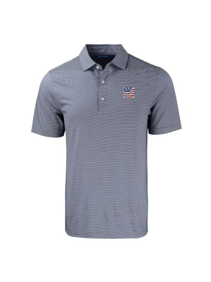 Поло с принтом New York Yankees, модель Stars Stripes Big & Tall Forge Eco Double Stripe Stretch — изображение 2 из 3