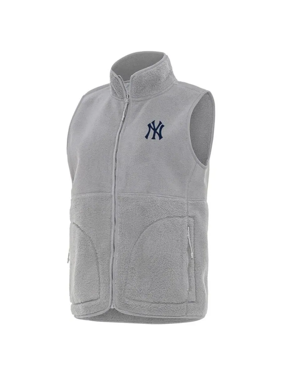 Жилет без рукавов с логотипом Nostalgic New York Yankees Antigua — изображение 1 из 1, серый