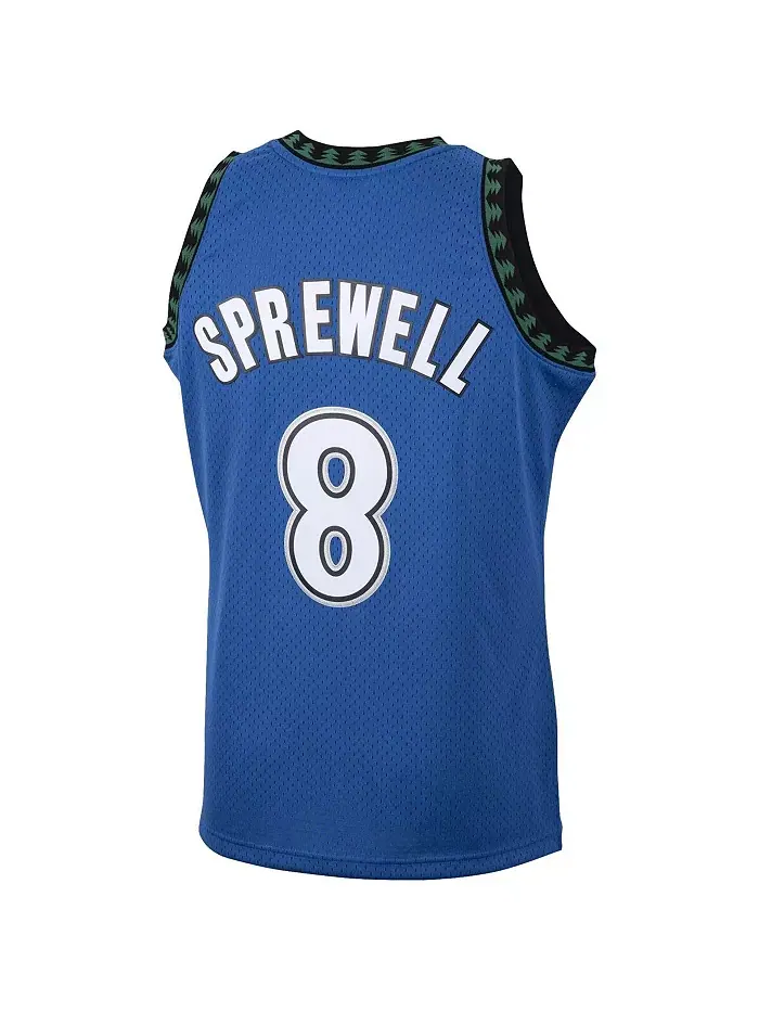Мужская майка Latrell Sprewell Blue Minnesota Timberwolves 2001/02 Hardwood Classics Swingman — изображение 2 из 3