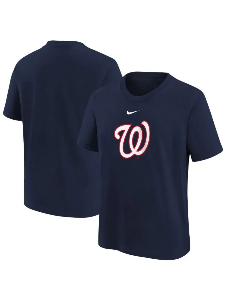 Футболка с длинным рукавом Nike Washington Nationals — изображение 1 из 2, темно-синий