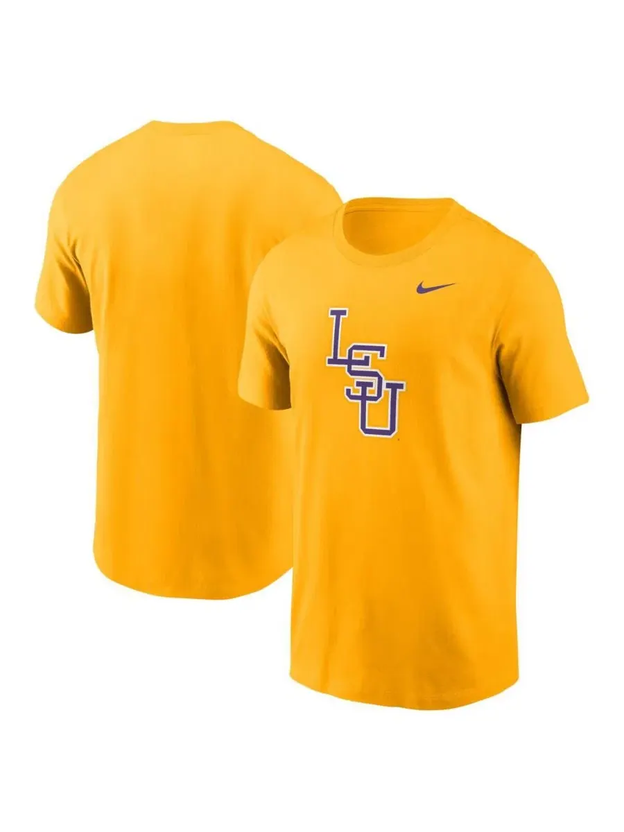 Футболка с длинным рукавом LSU Tigers Baseball Logo Nike — изображение 1 из 3, золото