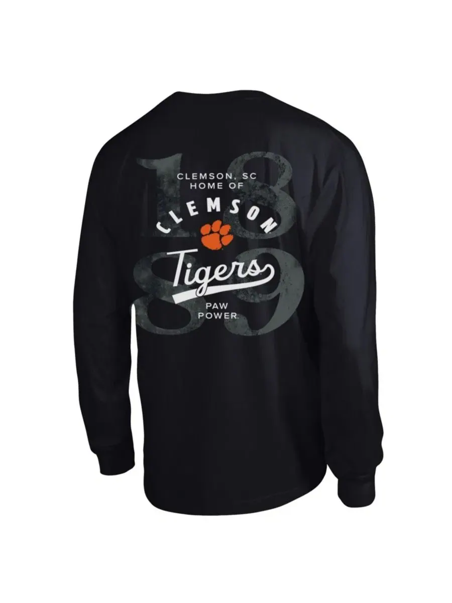 Футболка с длинным рукавом с принтом Clemson Tigers Champion — изображение 3 из 3, черный