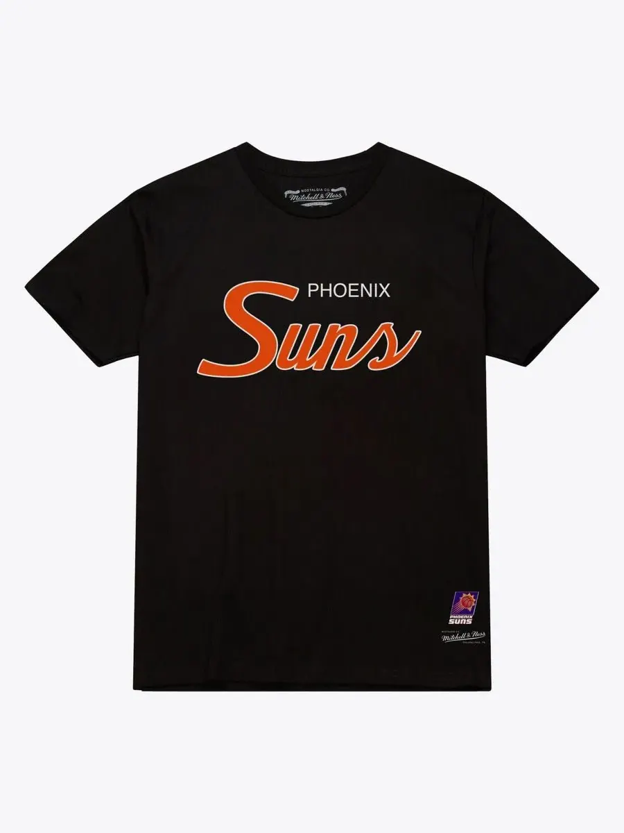 Футболка с принтом Vintage Wordmark Mitchell & Ness — изображение 1 из 2, черный