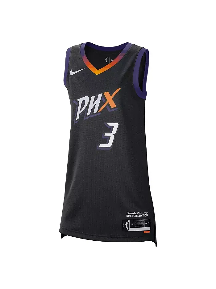 Мужская и женская футболка Diana Taurasi Black Phoenix Mercury 2024 Rebel Edition Nike — изображение 2 из 3