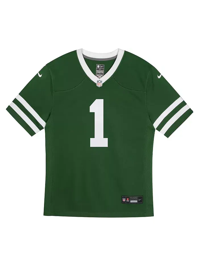 Детская игровая футболка New York Jets Legacy Green с именем Ahmad "Sauce" Gardner Nike — изображение 2 из 3