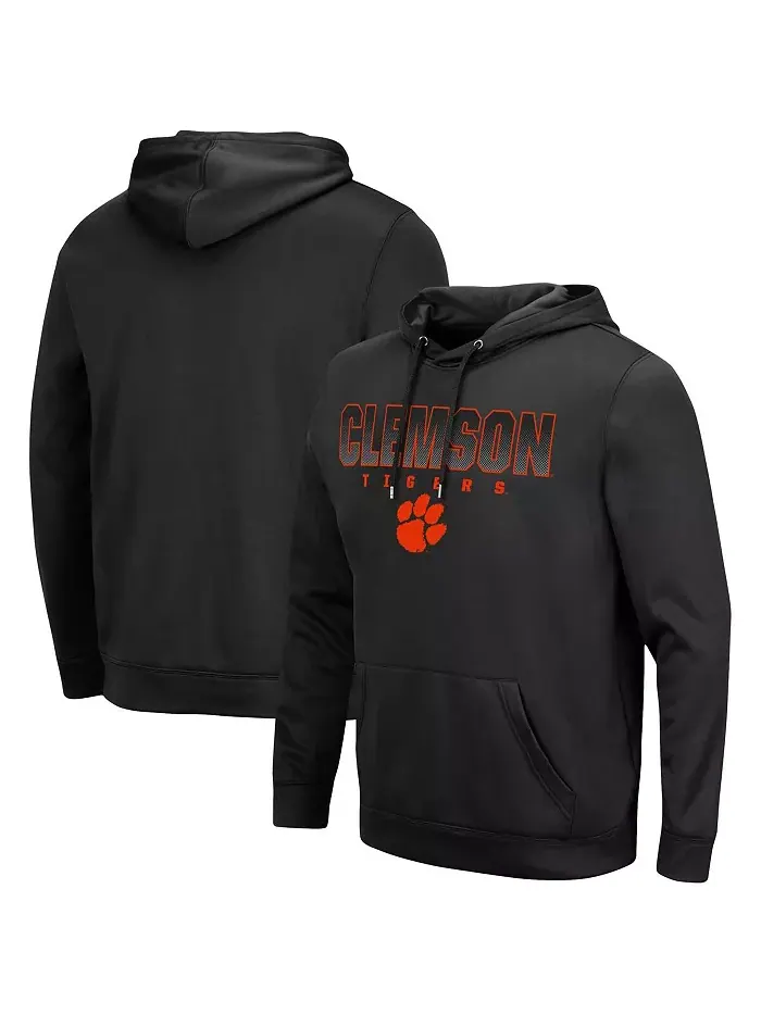 Мужская черная толстовка с капюшоном Clemson Tigers Blackout 3.0 Colosseum — изображение 1 из 3