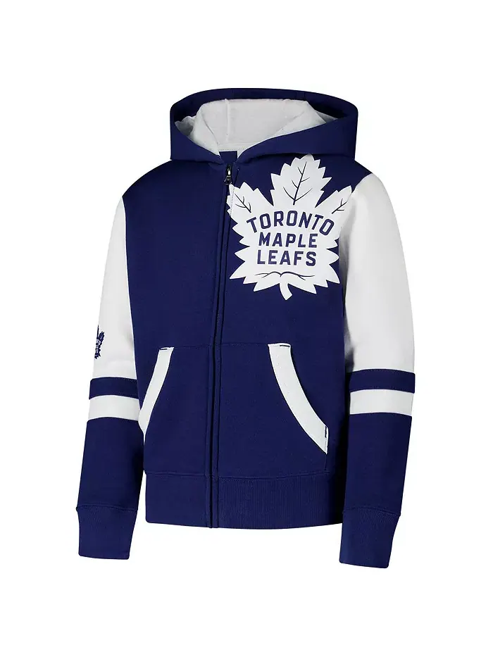 Большая толстовка с молнией Toronto Maple Leaf's Face Off для мальчиков и девочек, синяя Outerstuff — изображение 3 из 3