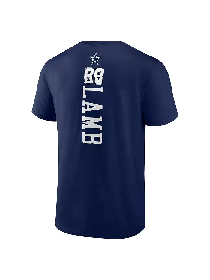 Мужская футболка Dallas Cowboys Playmaker с изображением CeeDee Lamb в синем цвете Fanatics — изображение 3 из 3