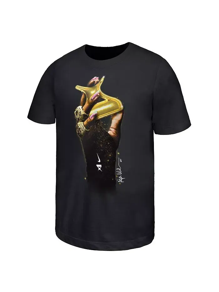Футболка игрока Las Vegas Aces Black от Big Boys and Girls Эйджи Уилсон Nike — изображение 1 из 1