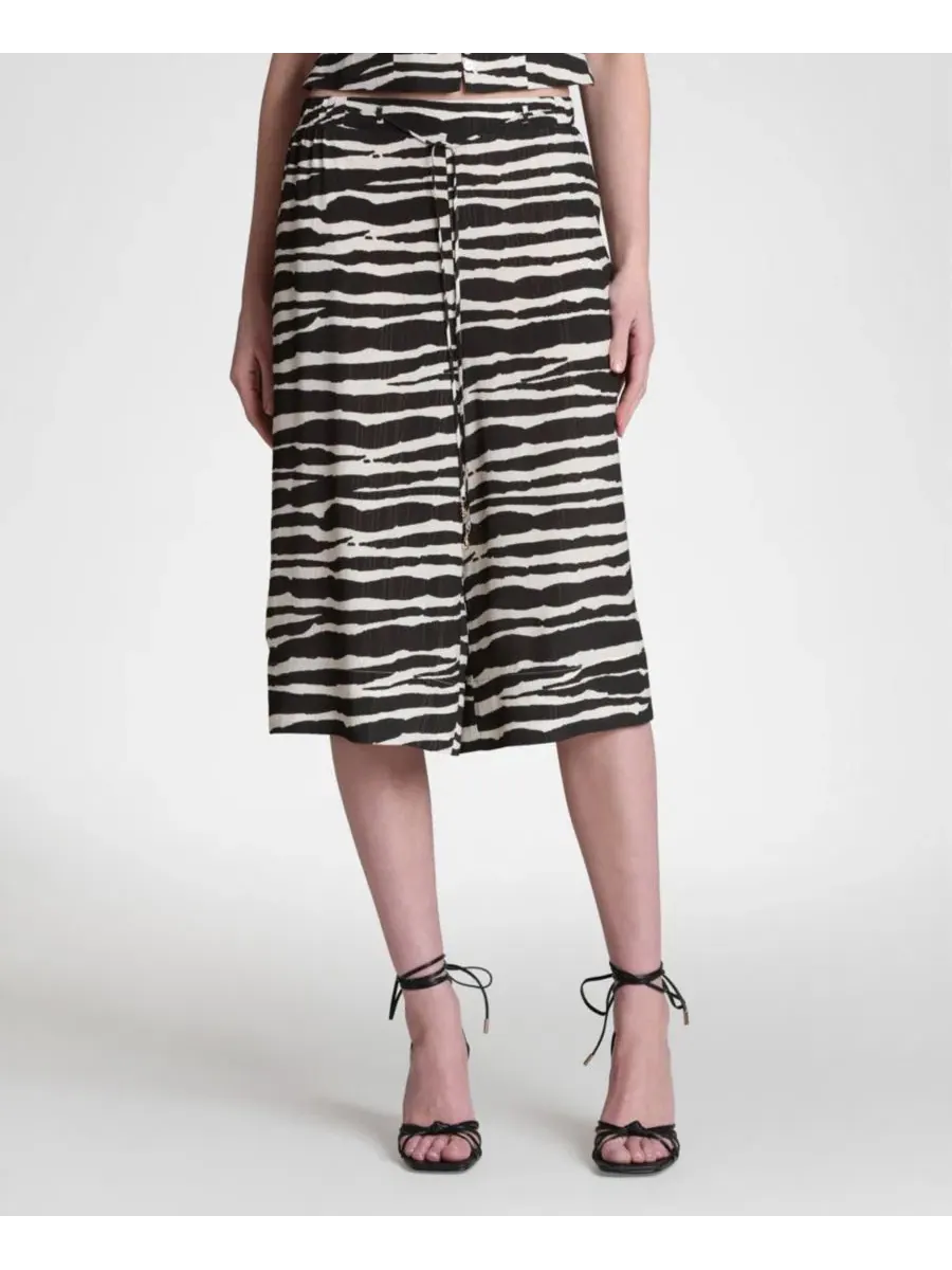 Широкие брюки-кюлоты с эластичным поясом, Zebra Print Avec Les Filles — изображение 1 из 7