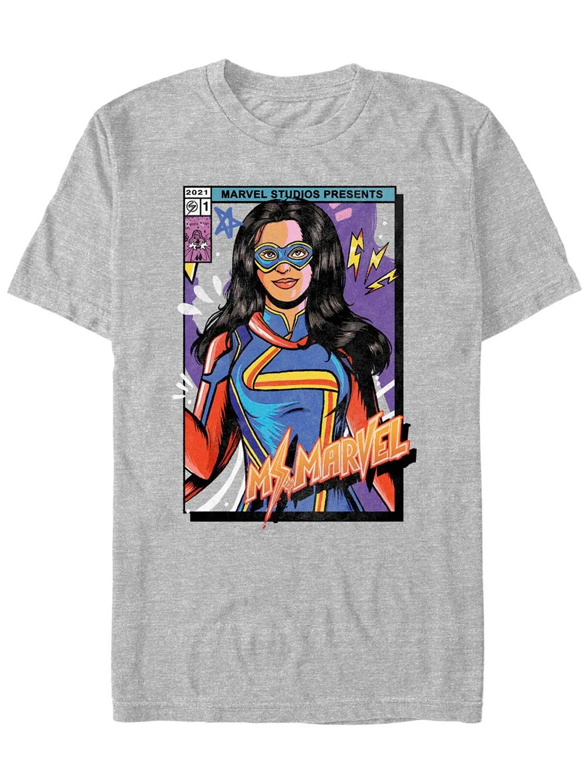 Мужская футболка с коротким рукавом marvel film ms. marvel cover Fifth Sun — изображение 1 из 1, приглушенный