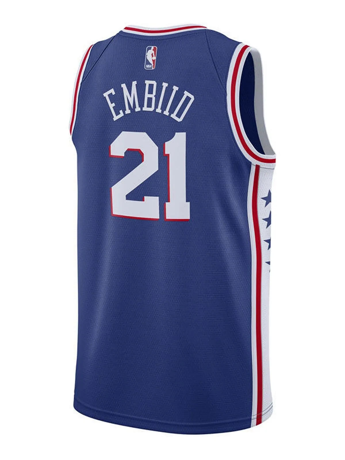 Мужская майка Джоэл Эмбиид Филадельфия 76ers Icon Swingman Nike — изображение 1 из 2, синий