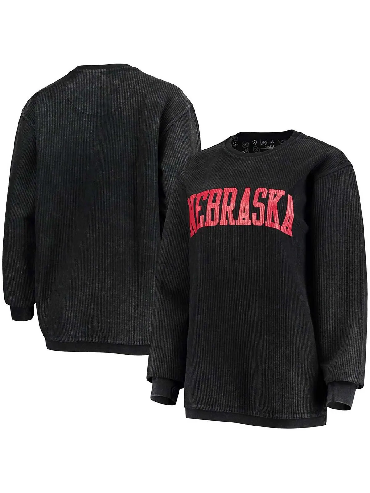 Женский черный свитшот Nebraska Huskers с удобным шнурком в винтажном стиле, базовый пуловер с — изображение 1 из 3