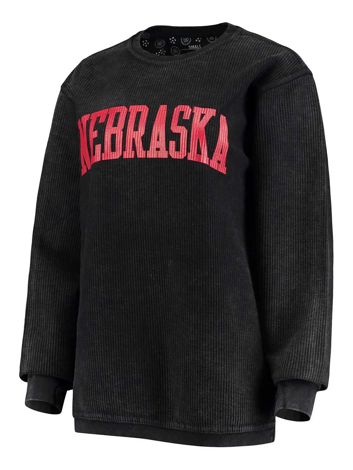 Женский черный свитшот Nebraska Huskers с удобным шнурком в винтажном стиле, базовый пуловер с — изображение 2 из 3