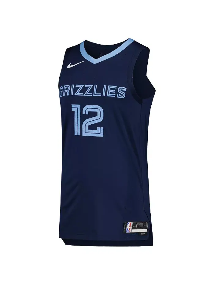 Мужская автентичная футболка Ja Morant в синем цвете Memphis Grizzlies - ассоциативная версия Nike — изображение 3 из 3