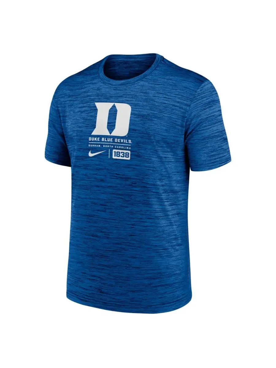 Nike Мужская футболка Royal Duke Blue Devils Campus Center Block Velocity Performance — изображение 3 из 3, королевский
