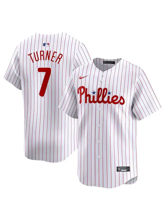 Мужская белая лимитированная джерси Треа Тернера Philadelphia Phillies в домашнем стиле Nike — изображение 1 из 3