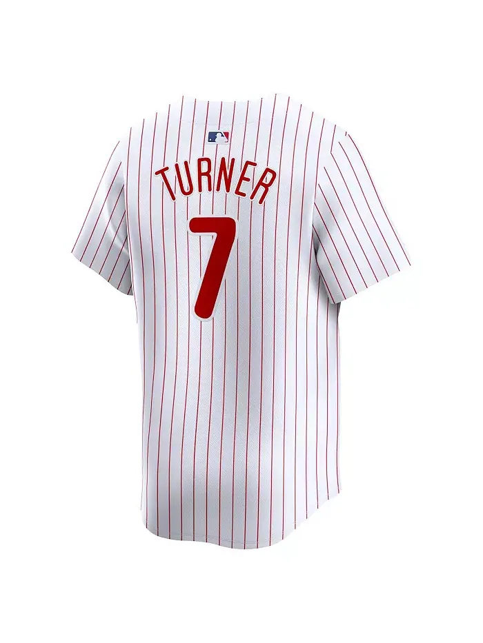 Мужская белая лимитированная джерси Треа Тернера Philadelphia Phillies в домашнем стиле Nike — изображение 2 из 3