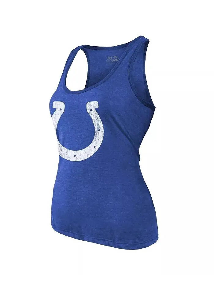 Женские нитки Джонатан Тейлор Royal Indianapolis Colts Имя и номер игрока Майка Tri-Blend Majestic — изображение 2 из 3