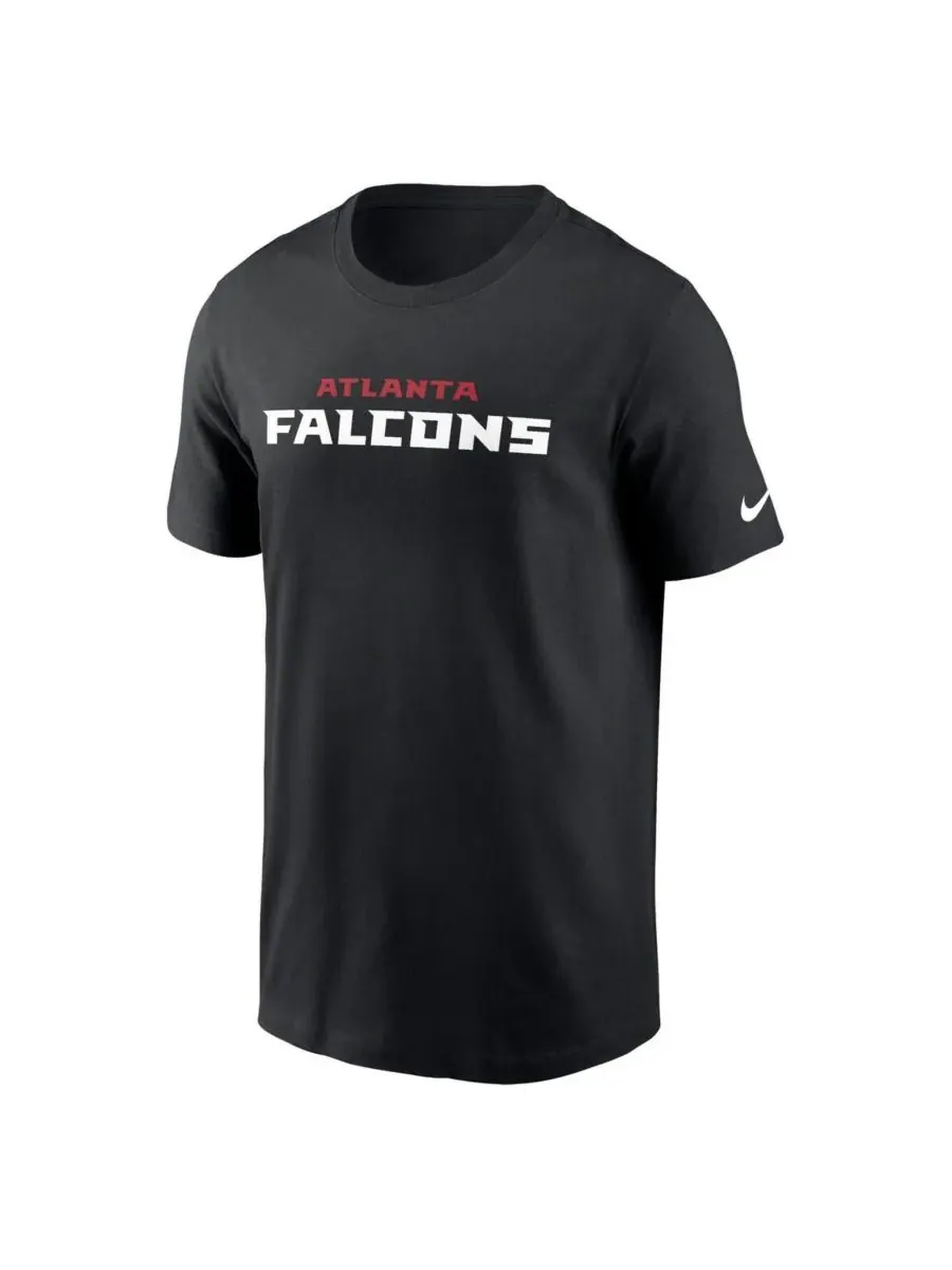 Nike Мужская черная футболка Essential с логотипом команды Atlanta Falcons — изображение 2 из 3, черный