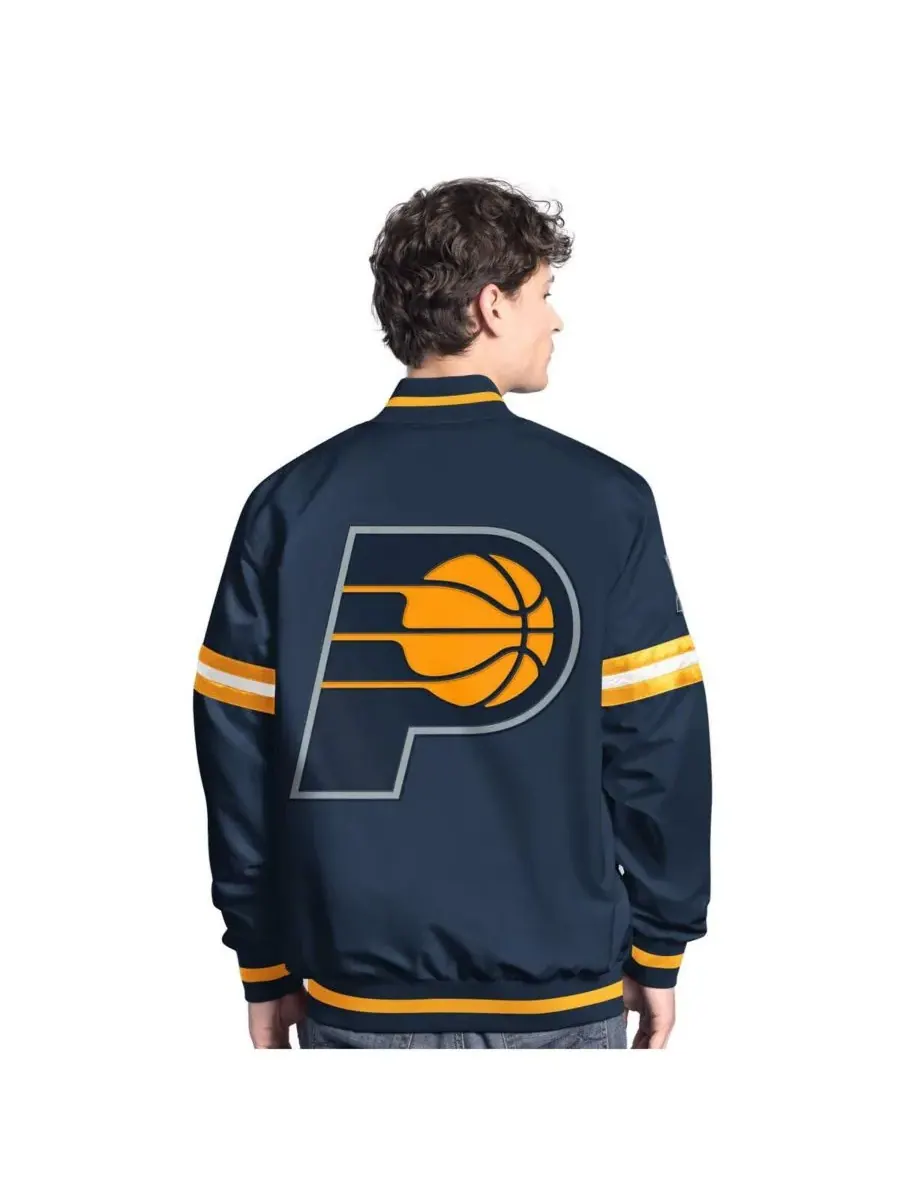 Starter Мужская темно-синяя/золотая куртка Indiana Pacers Scout с застежкой на кнопках в стиле — изображение 2 из 2