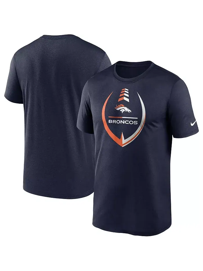 Мужская синяя футболка Denver Broncos Icon Legend Performance Nike — изображение 1 из 3