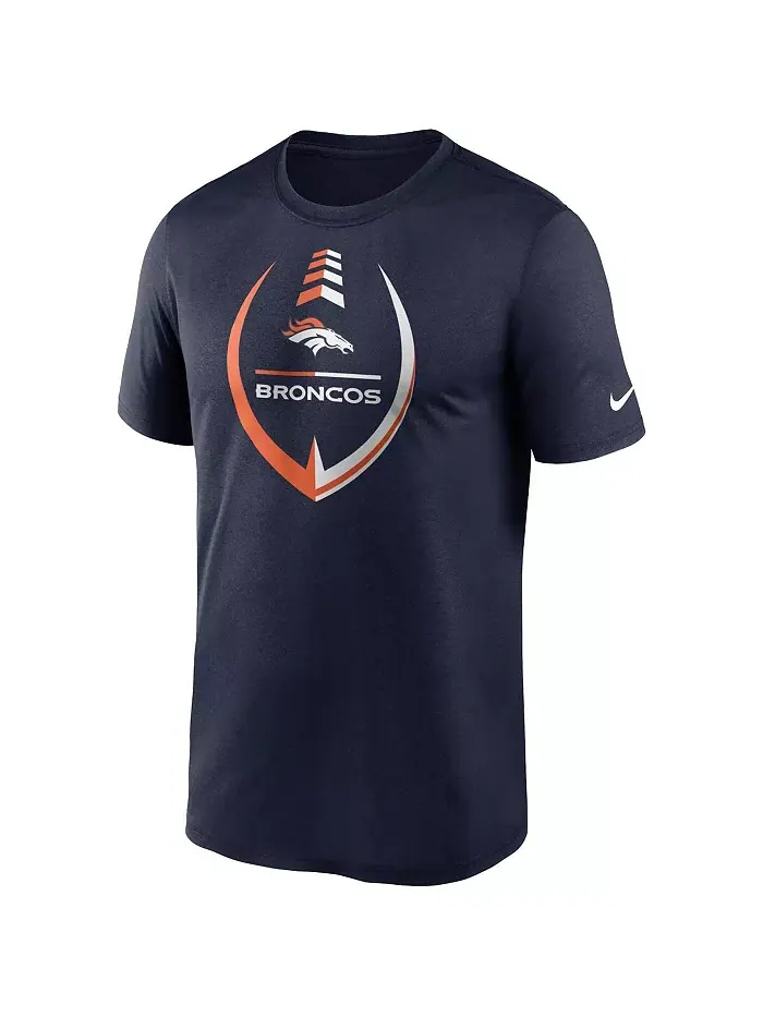 Мужская синяя футболка Denver Broncos Icon Legend Performance Nike — изображение 3 из 3