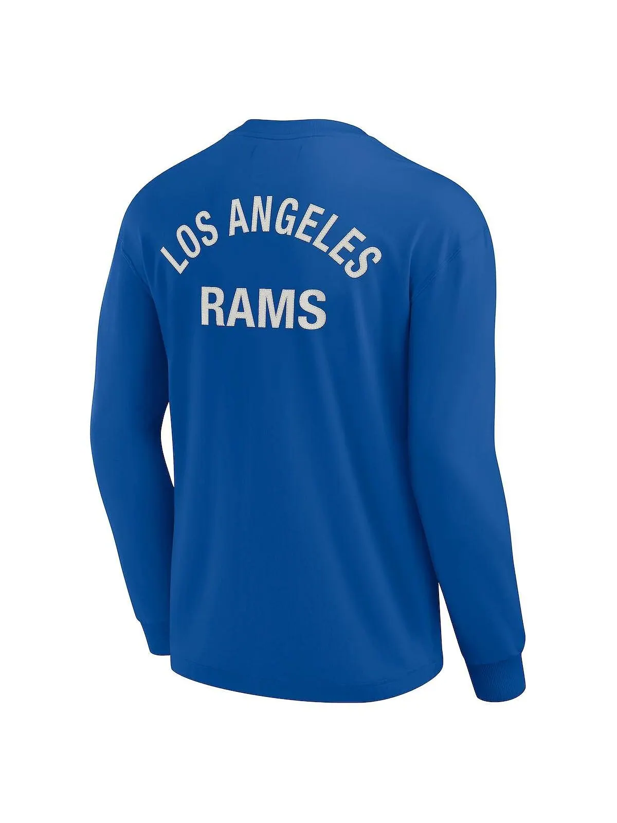 Мужская и женская супермягкая футболка Royal Los Angeles Rams с длинным рукавом Fanatics Signature — изображение 2 из 3