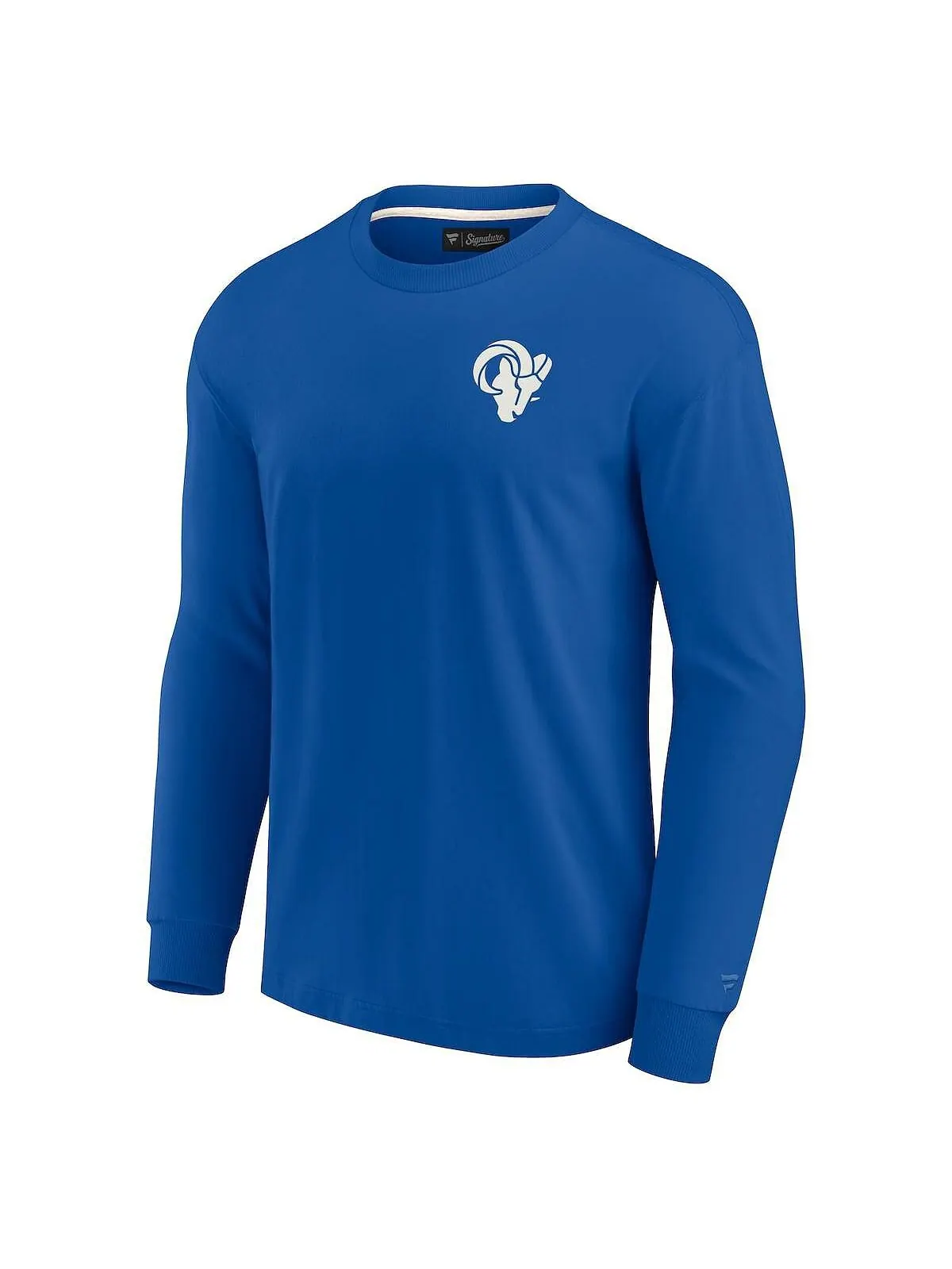 Мужская и женская супермягкая футболка Royal Los Angeles Rams с длинным рукавом Fanatics Signature — изображение 3 из 3