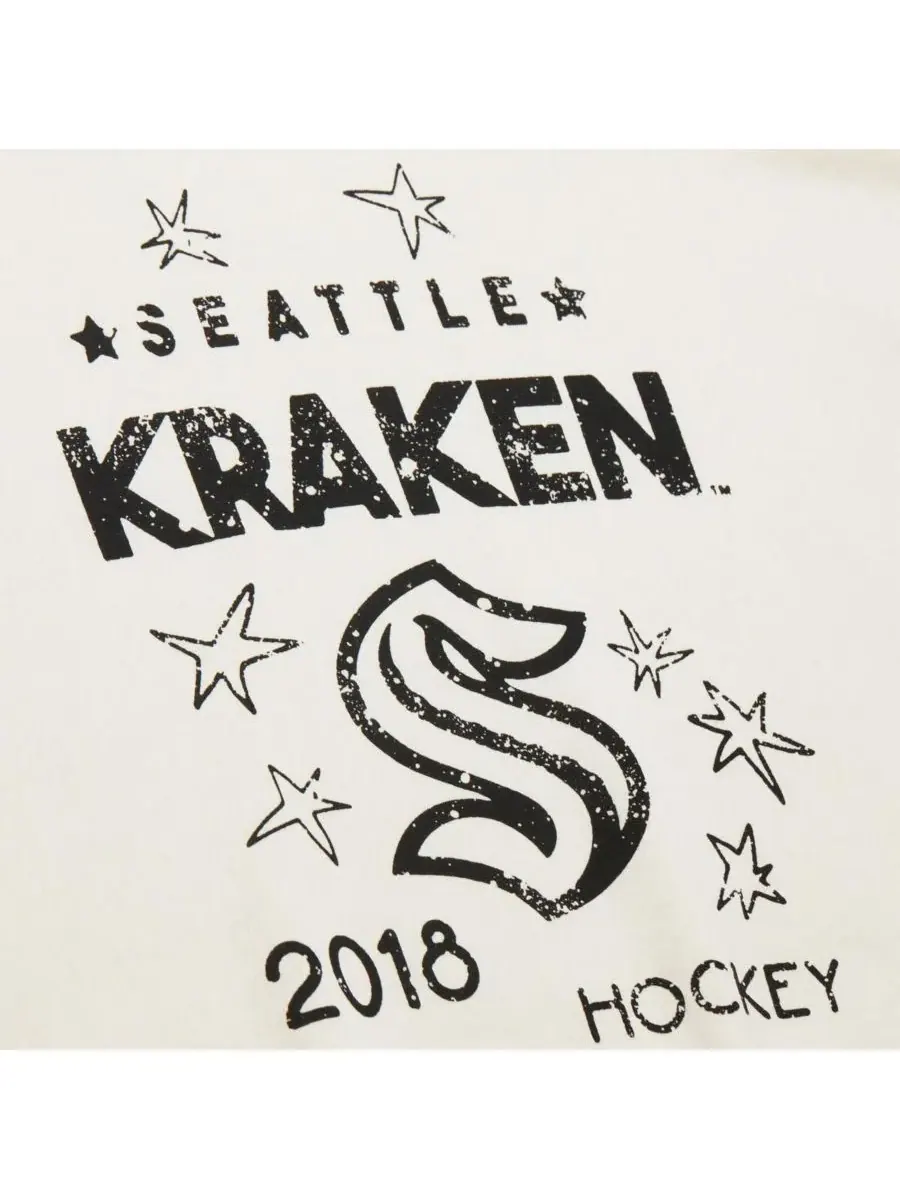 Mitchell & Ness Женская кремовая толстовка с логотипом Seattle Kraken Logo 3.0 — изображение 4 из 5, бежевый