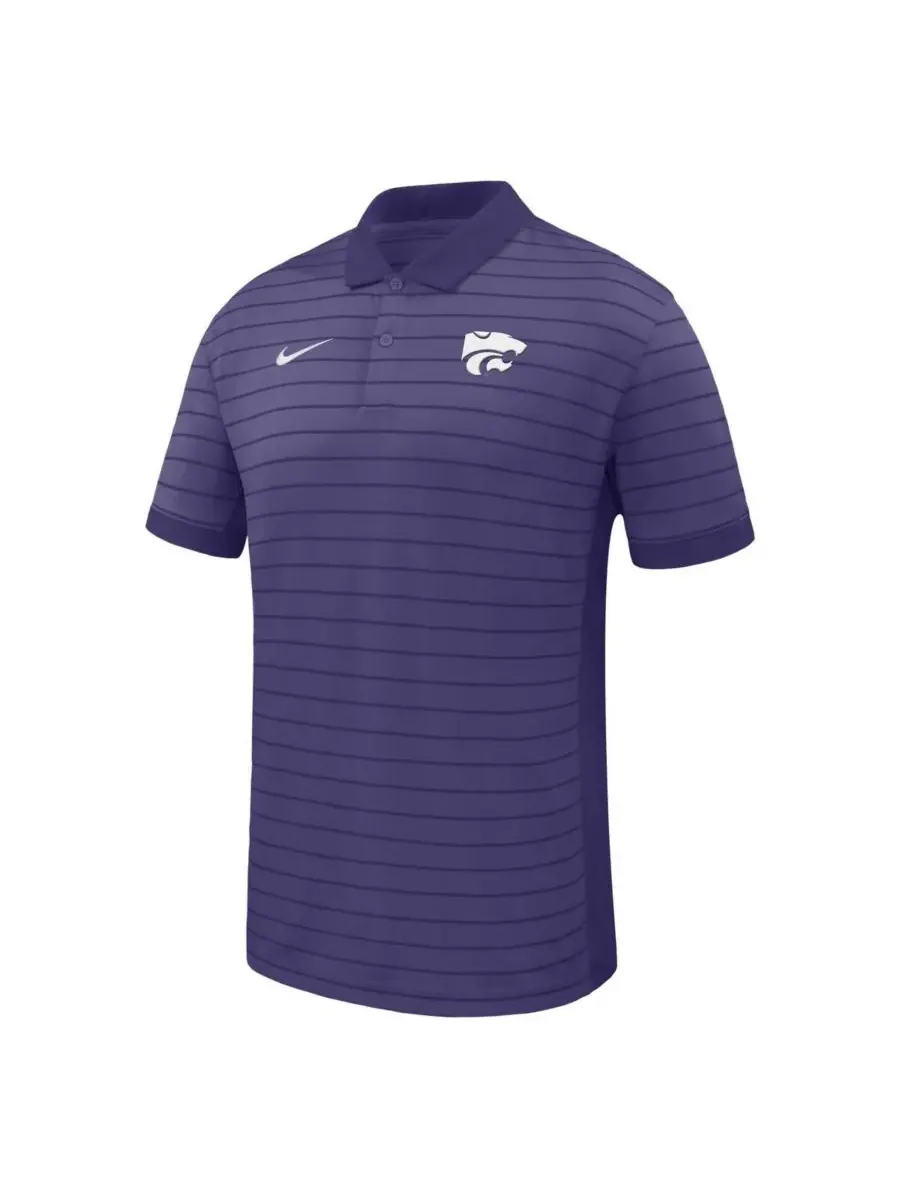 Nike Мужская фиолетовая футболка-поло Kansas State Wildcats 2025 Early Season Coaches Sideline — изображение 2 из 3