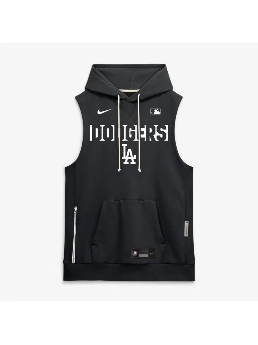 Мужская черная толстовка без рукавов Los Angeles Dodgers Authentic Collection Standard Issue — изображение 4 из 4, черный