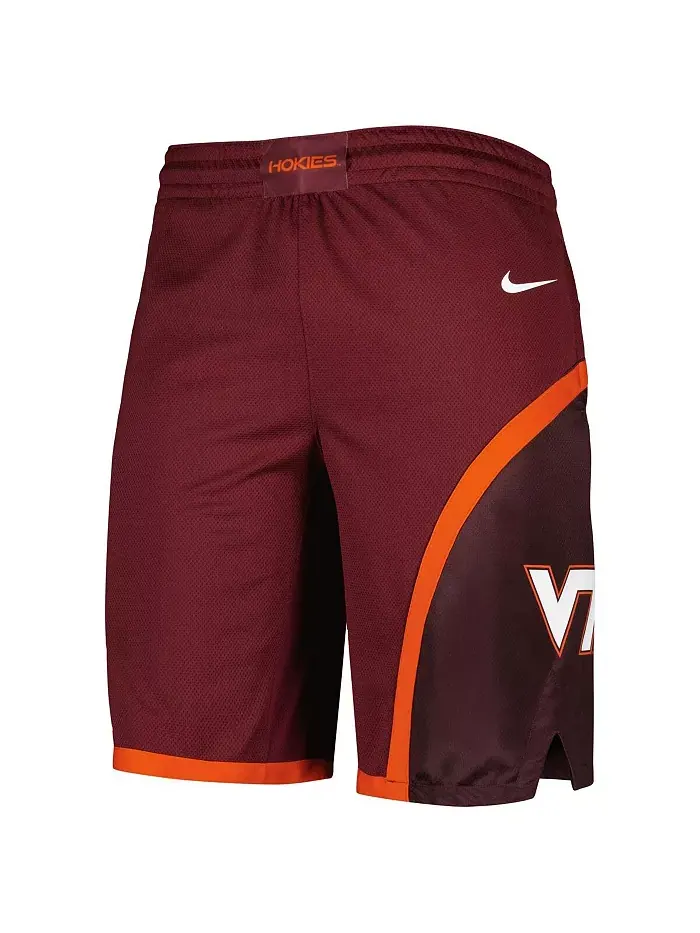 Мужские бордовые баскетбольные шорты Virginia Tech Hokies Replica Performance Nike — изображение 2 из 2