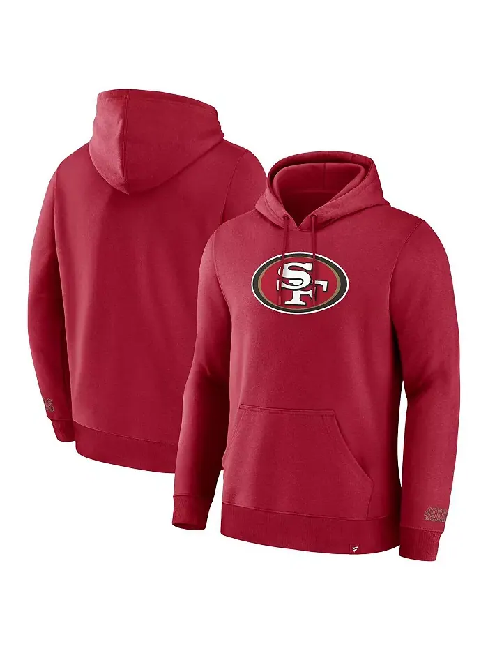 Мужская толстовка с капюшоном Legacy Fleece цвета scarlet San Francisco 49ers Fanatics — изображение 1 из 5