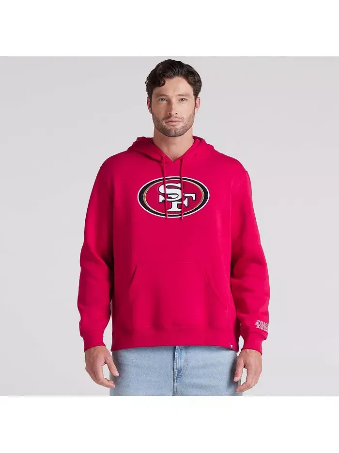 Мужская толстовка с капюшоном Legacy Fleece цвета scarlet San Francisco 49ers Fanatics — изображение 4 из 5