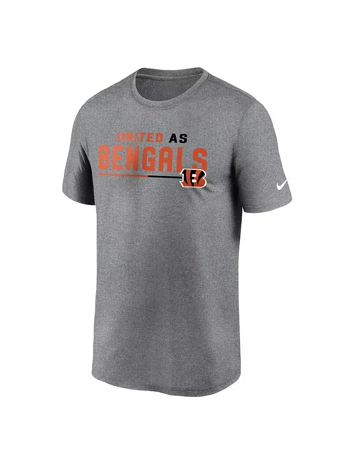 Мужская футболка Cincinnati Bengals Legend Team Shoutout Performance цвета верескового серого Nike — изображение 2 из 3