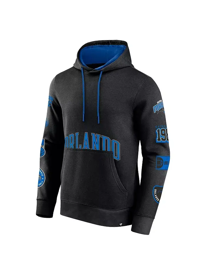 Мужская черная толстовка с капюшоном Orlando Magic Home Court Fanatics — изображение 2 из 3