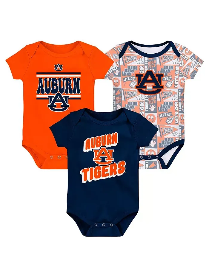Новорожденный комбинезон Navy Auburn Tigers Sunday Comics, 3 шт Outerstuff — изображение 1 из 4