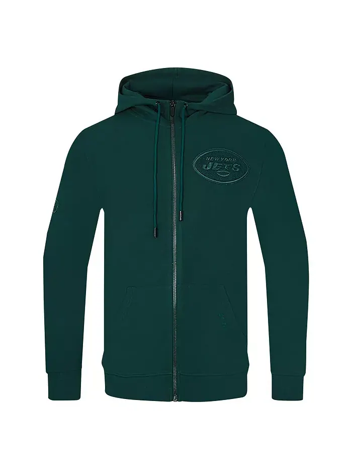 Мужская зеленая толстовка New York Jets Triple Tonal на молнии Pro Standard — изображение 2 из 4