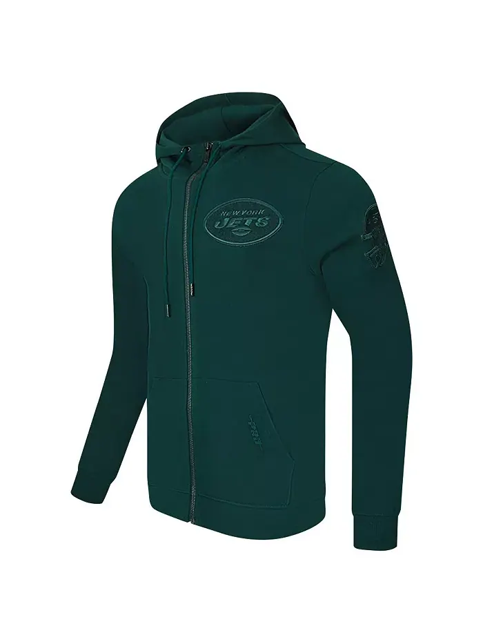 Мужская зеленая толстовка New York Jets Triple Tonal на молнии Pro Standard — изображение 4 из 4